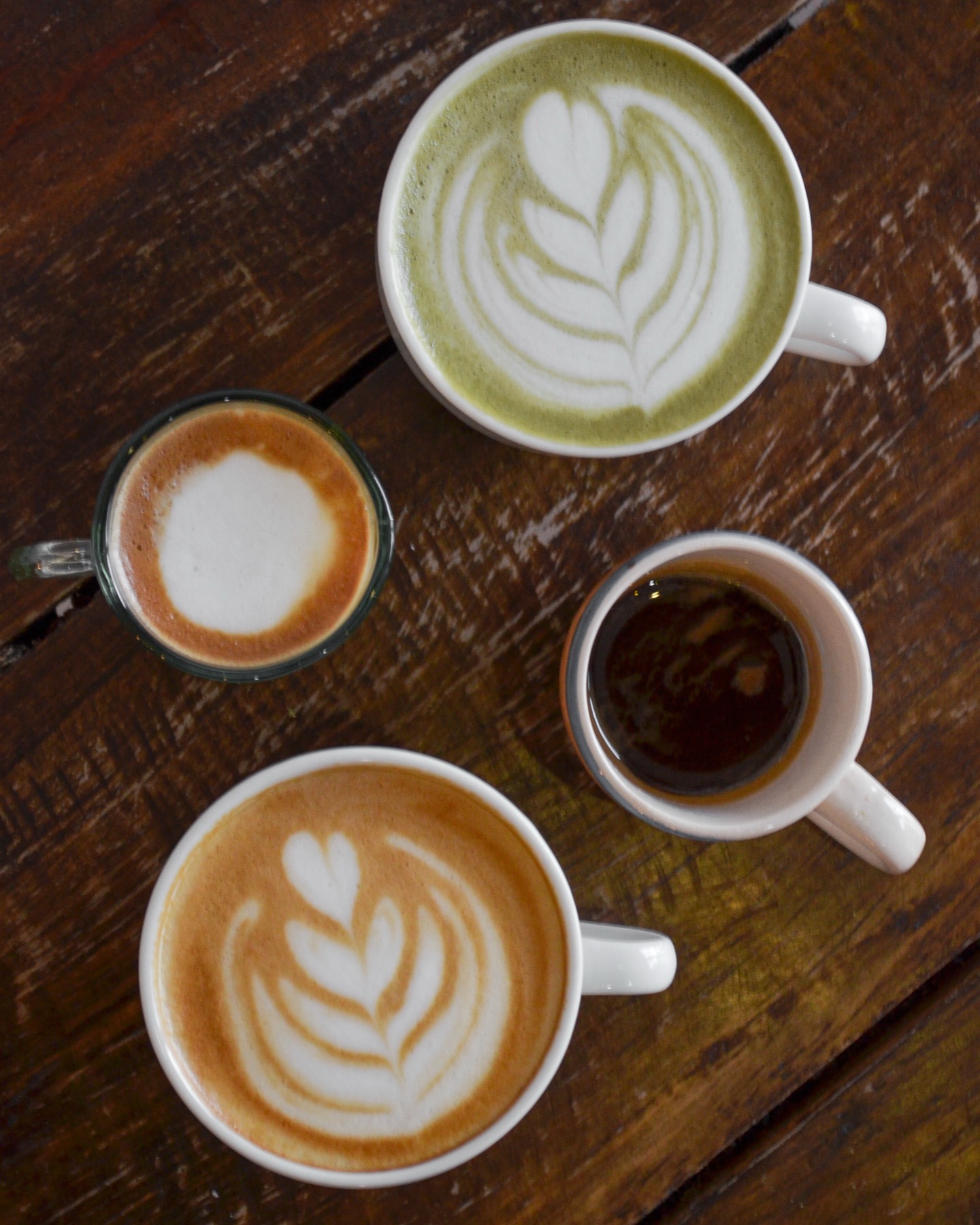 Variedad de cafés artesanales